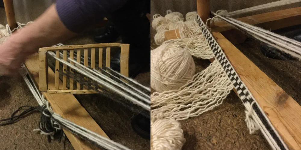 Handweaving rMQR codes